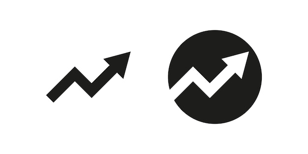 Arrow grow up financial statistic analysis graph icon Finance stock chart growing symbol