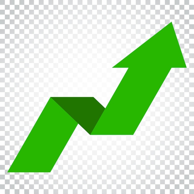 arrow growing graph vector icon progress arrow grow sign illustration business concept simple flat pictogram on isolated background