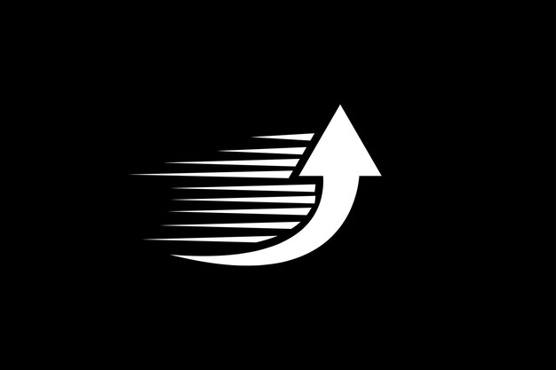 Arrow growth trendy vector logo design