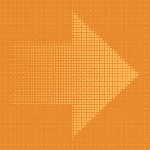 Vector arrow halftone dots