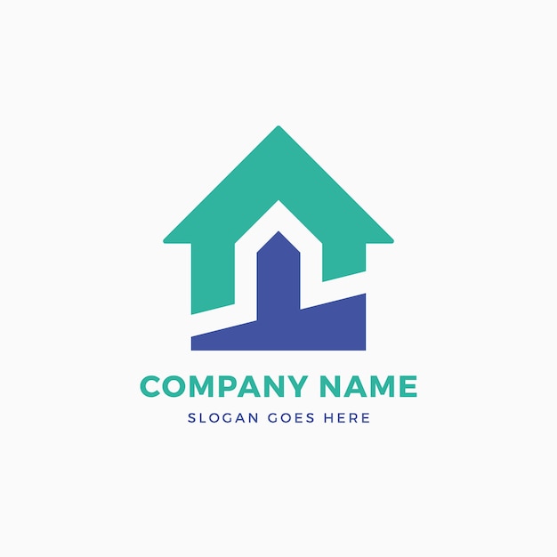 Arrow home logo design template