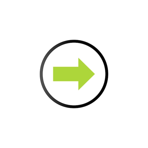 Arrow icon in duo tone color Direction shopping checkout