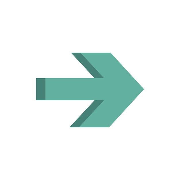 Arrow icon in flat style isolated on white background Pointer symbol vector illustration
