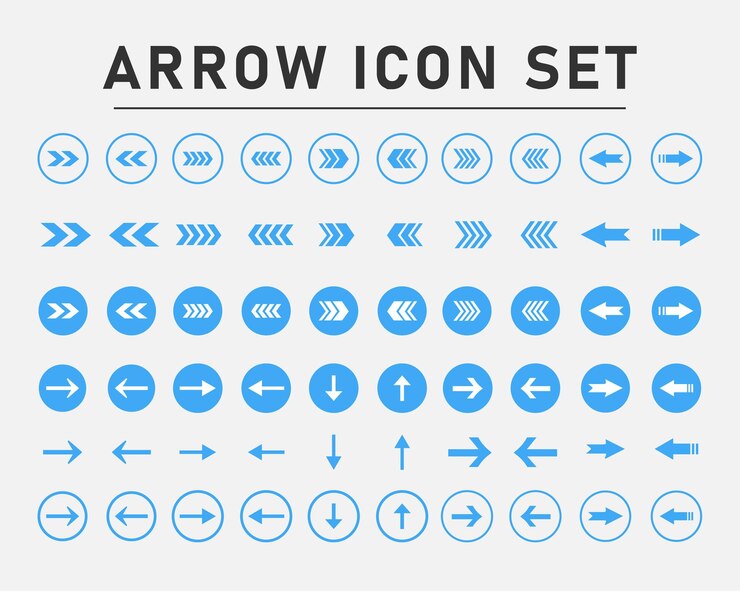 Arrow icon Mega set of vector arrows Mega set Right arrows vectors