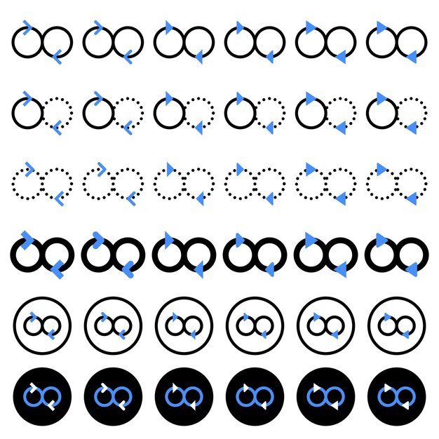 Vector arrow icon related to circulation and direction