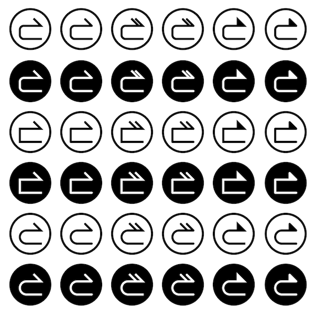 Vector arrow icon related to circulation and direction