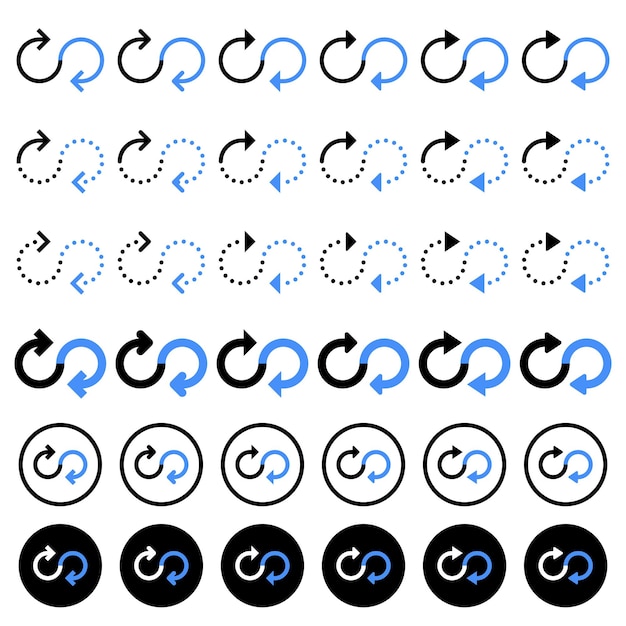 Vector arrow icon related to circulation and direction