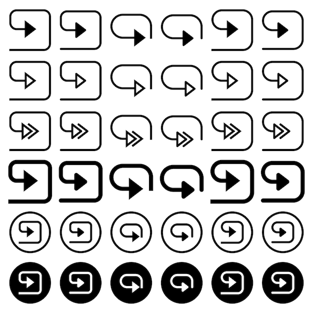 Vector arrow icon related to circulation and direction