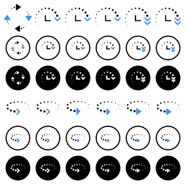 Vector arrow icon related to circulation and direction