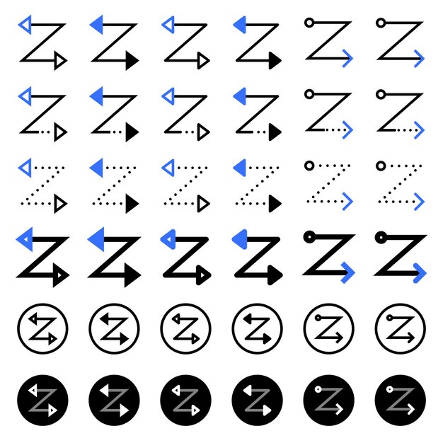 Arrow icon related to connection and flow