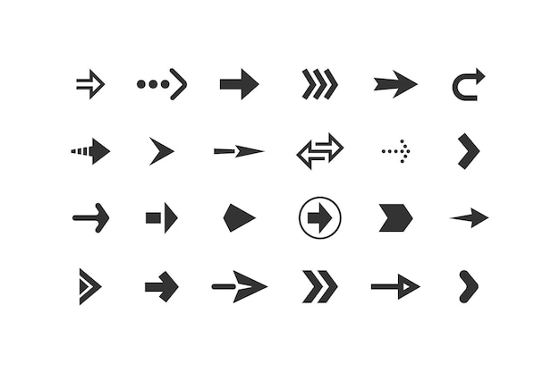 Vector arrow icon set pointer illustration symbol web design vector