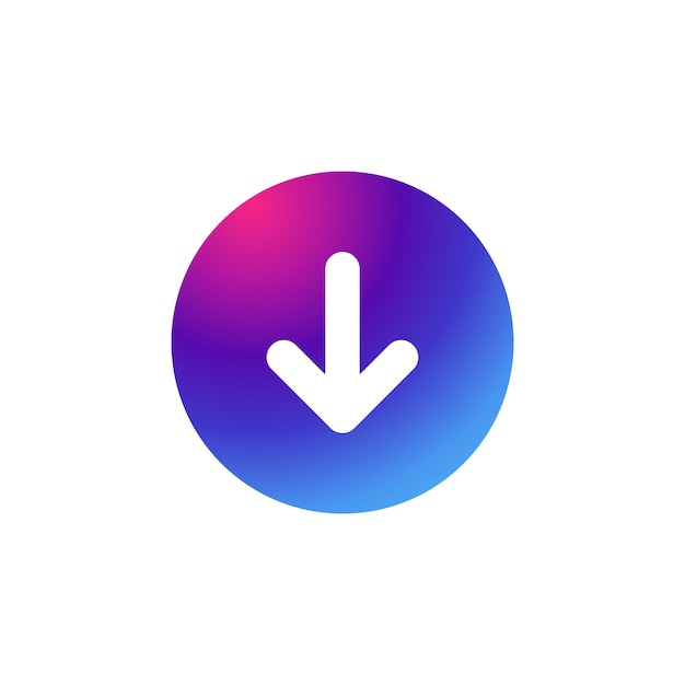 Arrow icon with gradient purple effect