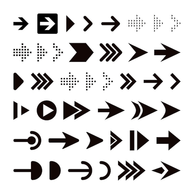 Vector arrow icons set. arrow collection. simple arrow big set. arrows big black set icons. arrow icon.