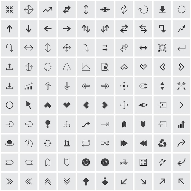 Vector arrow icons set