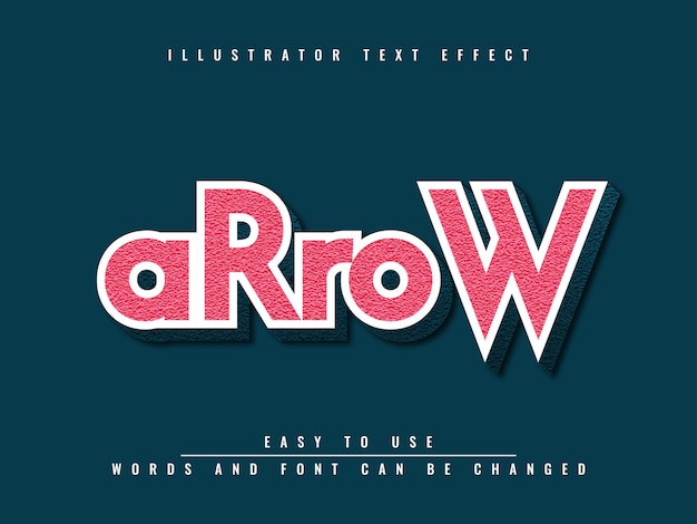 Arrow - illustrator editable text effect