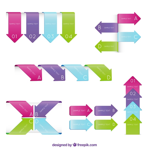 Vector arrow infographic elements
