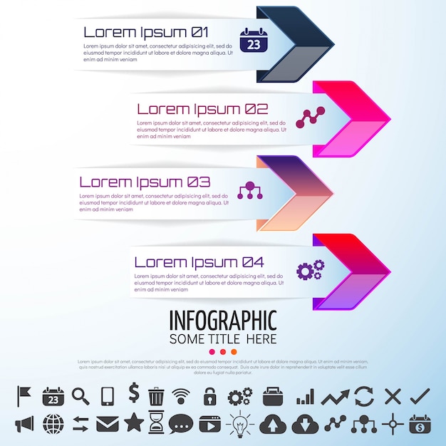 Vector arrow infographics design template