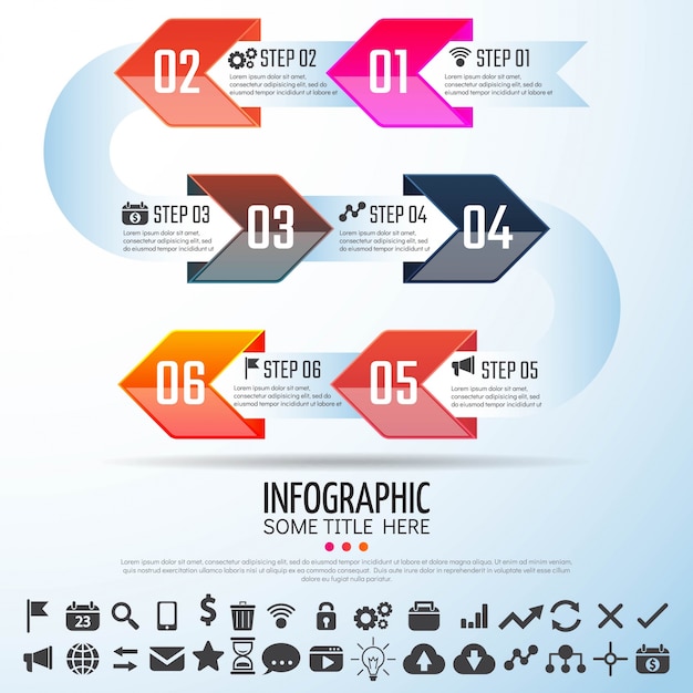 Vector arrow infographics design template