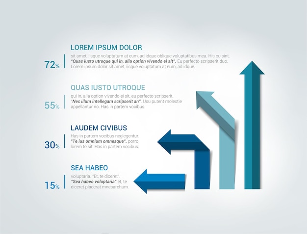 Vettore freccia infografica diagramma di flusso vettore