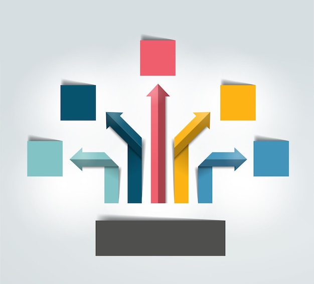 arrow infographics flowchart vector