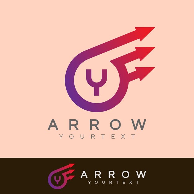 Vector arrow initial letter y logo design