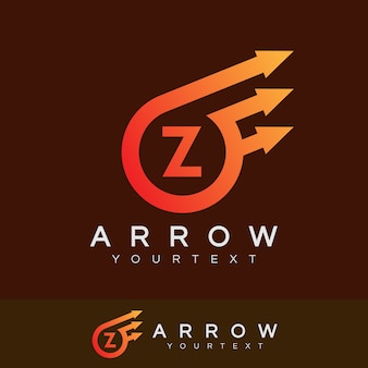 Freccia iniziale lettera z logo design