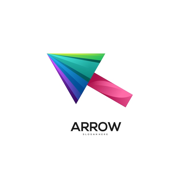 Gradiente colorato logo freccia arrow