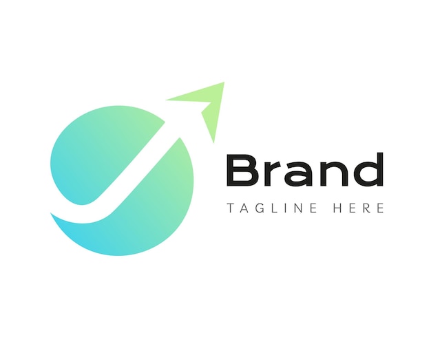 ブランディングとビジネスロゴに使用できる矢印のロゴアイコンデザインテンプレート要素