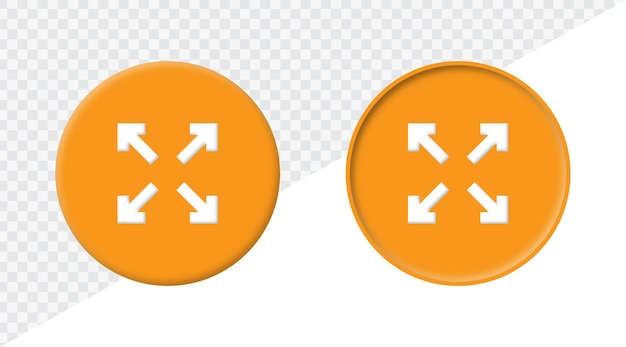 矢印最大化アイコン サークル ボタン 3 d 展開サイズ変更スケール シンボル web ボタン ui インターフェイス アイコン
