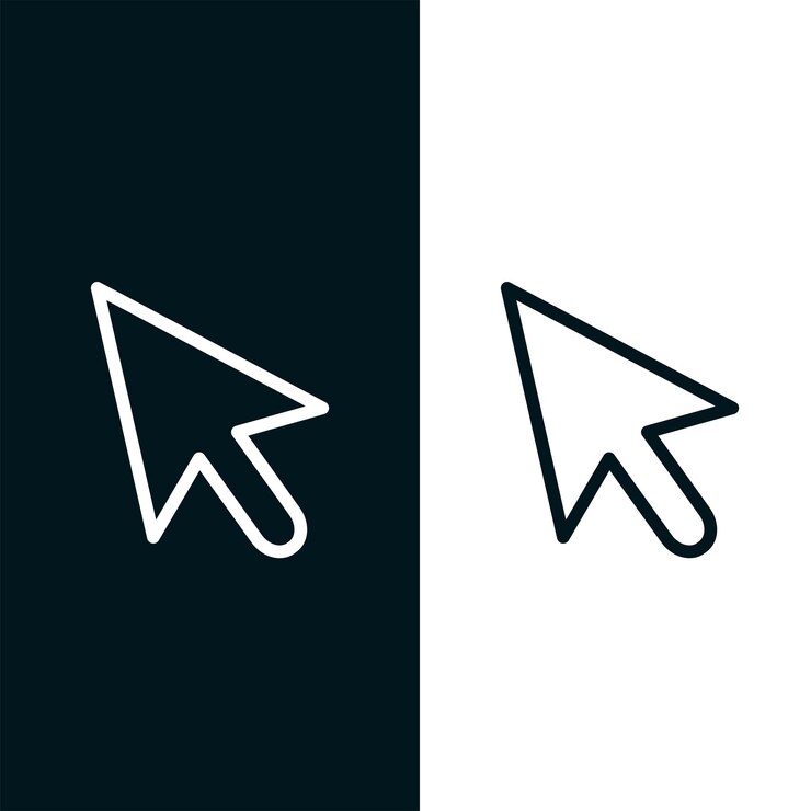 Vector arrow pointer icon vector logo design template flat style