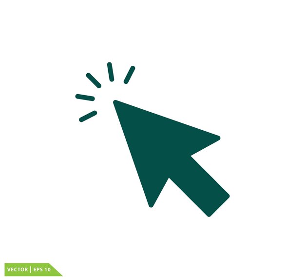 Arrow pointer icon vector logo sjabloon trendy