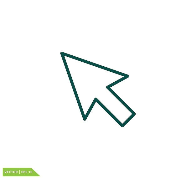 Arrow pointer icon vector logo sjabloon trendy