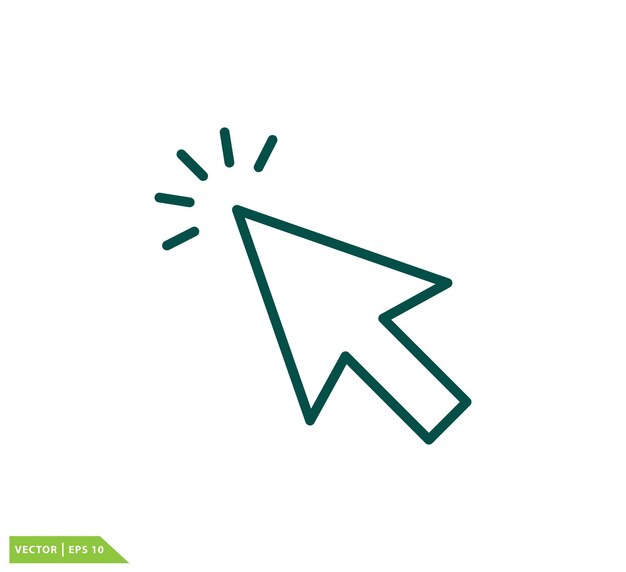 Arrow pointer icon vector logo sjabloon trendy