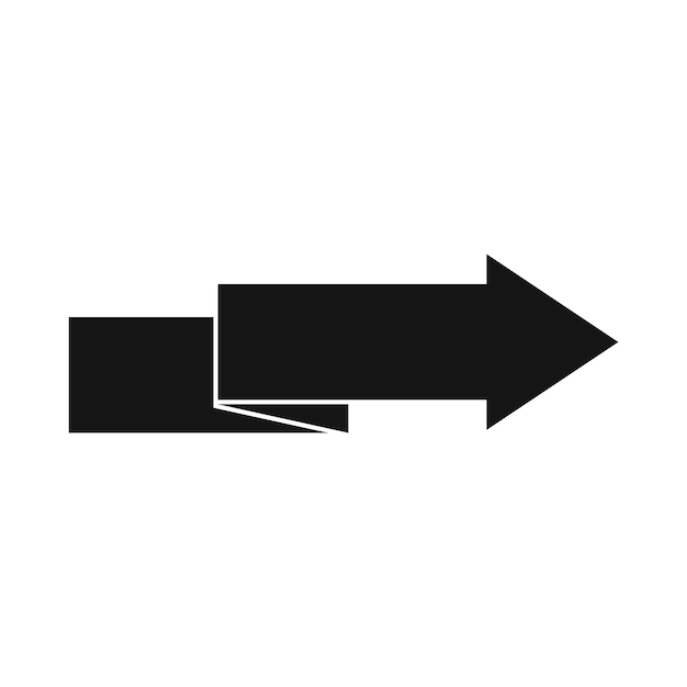 Стрелка вправо значок в простом стиле, изолированные на белом фоне Нажмите и символ выбора