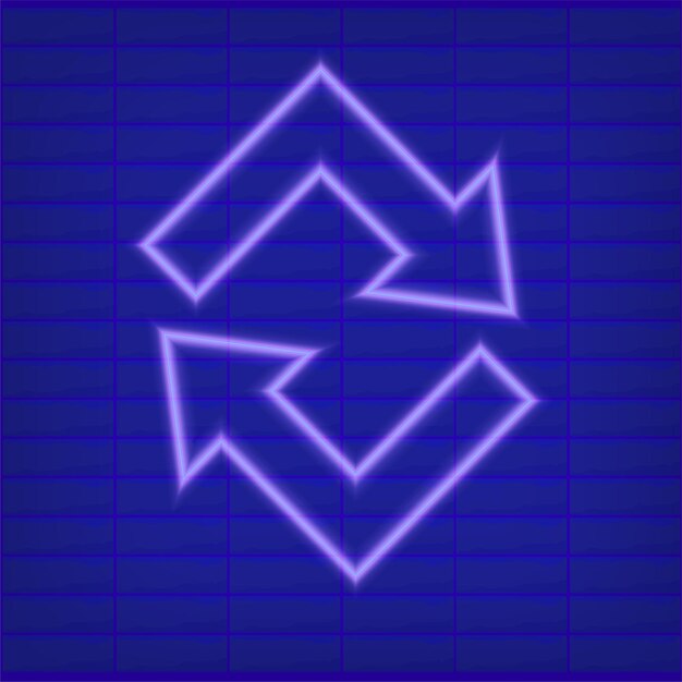 arrow sign blue neon vector icon