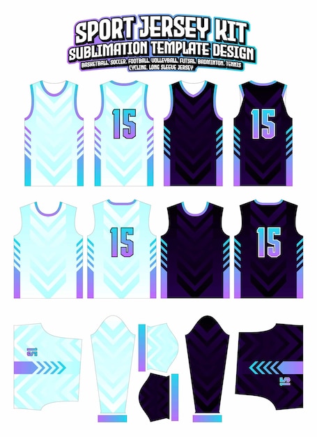 Arrow Speed Gradient Jersey Design Sportswear Pattern Template