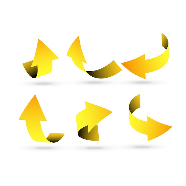 Arrow stickers in different colors