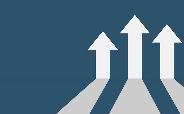 arrow target direction concept to success finance growth vision stretching rising upvector illustration