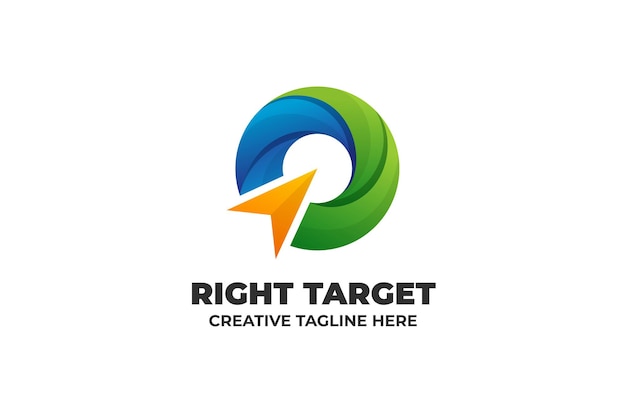 Arrow Target Strategy Abstract Logo Template