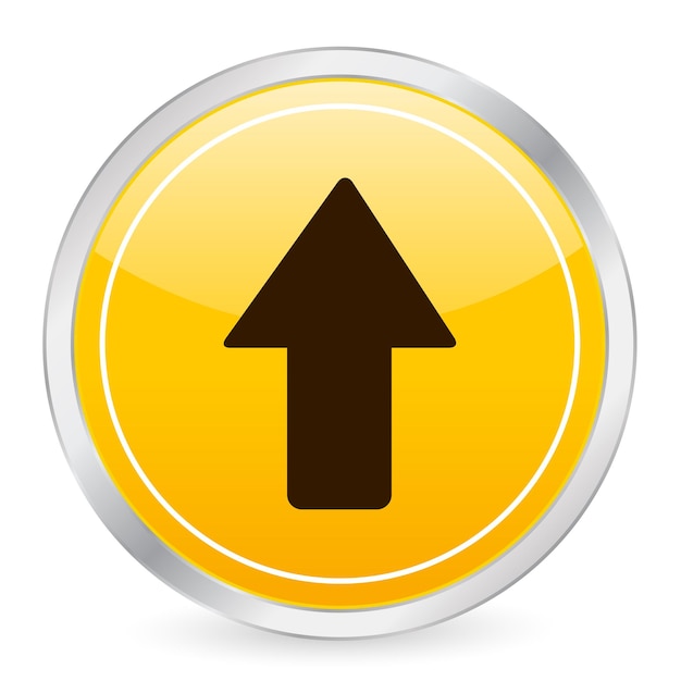 Arrow up yellow circle icon