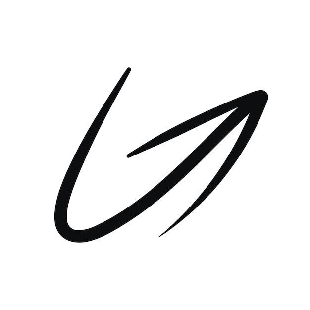 Arrow vector hand draw dynamic style