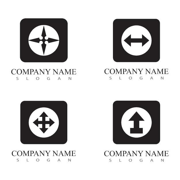 Icona di illustrazione vettoriale freccia logo template design
