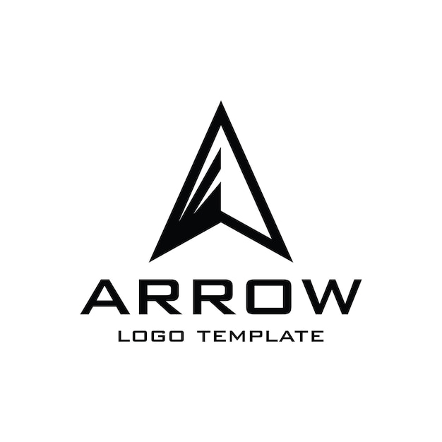 アーチャーアーチェリーアウトドアアパレルギアハンターロゴデザインのアローヘッド