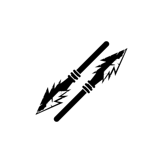 Arrowhead Spear Logo Arrow Hunting Hipster Weapon Design Vector Illustratie Template