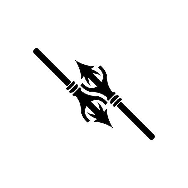 Arrowhead Spear Logo Arrow Hunting Hipster Weapon Design Vector Illustratie Template