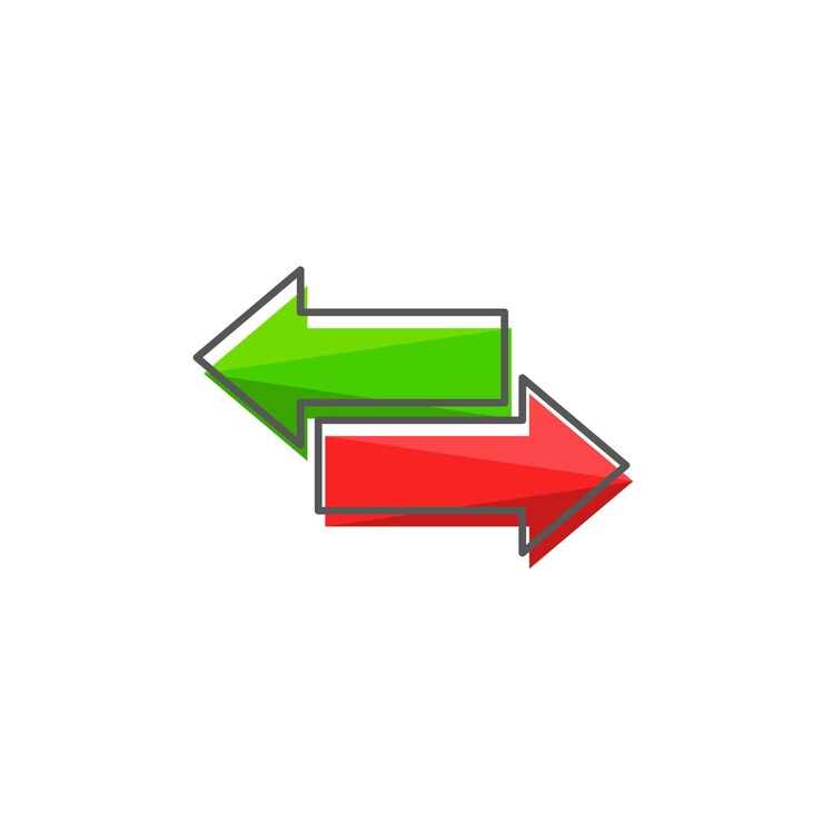 arrows back and forth undo and redo flat vector