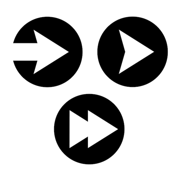 Arrows in black circles. Vector illustration. EPS10.