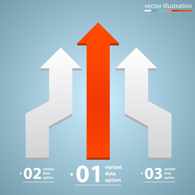 화살표 비즈니스 성장 예술 정보입니다. 벡터 일러스트 레이 션