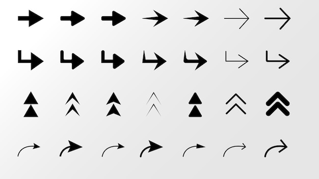 Arrows collections vector in flat style