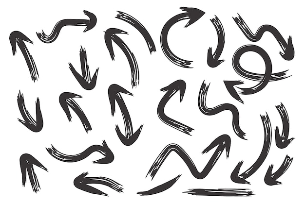 手描きの矢印 図形 画像 ベクトル 曲線の概要